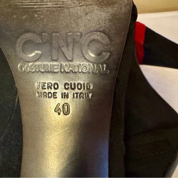 CNC Costume National Black and Red Accents Ankle Boots EU 40 US 9 - Picture 9 of 15